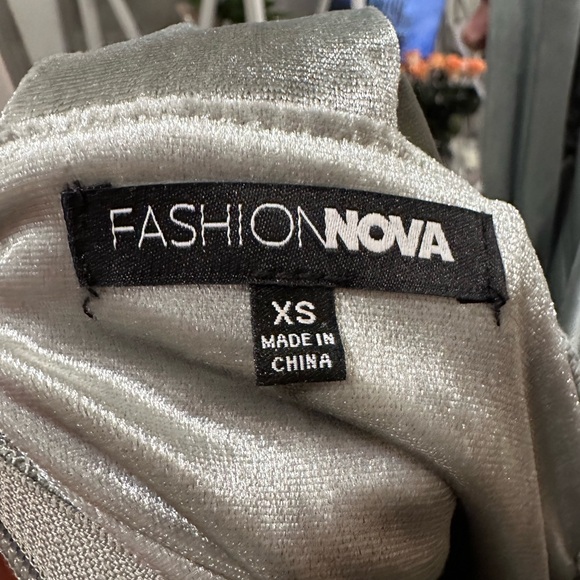 Sage Velvet High Low Midi Dress - Picture 4 of 4